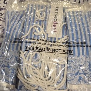 Blue and White Corset